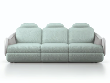 CALILLA - Recliner 3 seater fabric sofa with headrest by Natuzzi Italia - view 2
